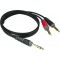 cable jack male male 6.35 klotz 1 metre bretelle mono stereo