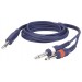 AUDIOPHONY cable jack male male 6.35 pas cher 3 m bretelle mono stereo