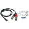 Câble XLR Jack 3.5 Bretelle 3 m : 2 XLR mâle 1 Jack stéréo 3,5