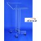Pupitre plexiglas orateur sur roulettes