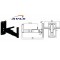Support enceinte charge 30 kgs inclinable 2 axes