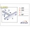 Structure alu tube Angle 3 départs horizontaux 90 degre