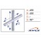 Structure alu tube Angle 4 départs en croix 90 degre