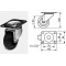 Roulette flight case 80 mm pivotante caoutchouc charge 70 kg