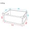 Flight case de transport 2U sans couvercle