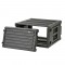flight case Rack ABS 6 U (267 mm) 19 p capot avant & arrière