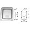 Cuvette flight case encastrable 1 embase CEE