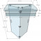 Pupitre plexiglas orateur pliant avec fronton