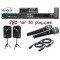PACK3 KARAOKE 280W 2 Enceintes 140 w + 2 micros